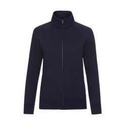 Damska bluza dresowa Fruit of the Loom Premium. Niebieskie bluzy fruit of the loom, bez wzorów, z dresówki, eleganckie, bez ramiączek, bez kaptura. Za 188.50 zł.
