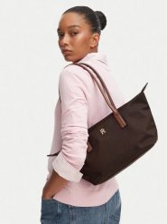 Tommy Hilfiger Torebka Popette East West Tote AW0AW19211. Shopper bag Tommy Hilfiger, bez wzorów, bez dodatków. Za 409.99 zł.