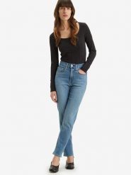 Levi´s Dżinsy - Slim fit - w kolorze niebieskim rozmiar: W31/L30. Niebieskie jeansy l, z aplikacjami, klasyczne, z podwyższonym stanem. Za 216.22 zł.