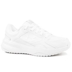 Buty damskie sportowe na trening Under Armour UA W Edge Leather. Białe buty treningowe Under Armour, bez wzorów, bez zapięcia, na fitness i siłownię. Za 169.99 zł.