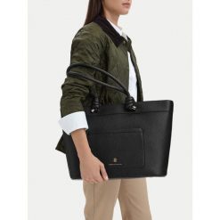 Torebka Beverly Hills Polo Club. Czarne shopper bag Beverly Hills Polo Club, bez wzorów, bez dodatków. Za 299.99 zł.