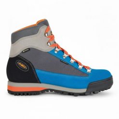 Buty trekkingowe dla dorosłych AKU Ultra Light Original Gore-Tex Vibram. Niebieskie buty trekkingowe Aku, bez wzorów, z gore-texu, przed kolano, bez zapięcia, wspinaczkowe, gore-tex. Za 454.49 zł.