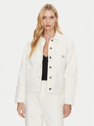 Guess Kurtka jeansowa W4BN65 D5J31 Biały Regular Fit. Białe kurtki Guess, l, z aplikacjami, z bawełny, bez kaptura. Za 569.99 zł.