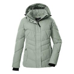 Damska kurtka puchowa Killtec GW 59. Zielone kurtki Killtec, na zimę, bez wzorów, z puchu, bez kaptura. Za 642.45 zł.
