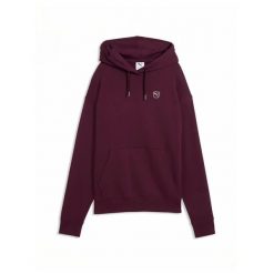 Bluza Puma Ess Elevated Comfort Hoodie Fl Damskie. Fioletowe bluzy z kapturem Puma, l, bez wzorów, z bawełny, z kapturem, do biegania. Za 314.99 zł.