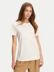 Tommy Hilfiger T-Shirt Script WW0WW47210 Écru Regular Fit. T-shirty Tommy Hilfiger, xxl, bez wzorów, z bawełny, bez kołnierzyka, bez ramiączek. Za 139.99 zł.
