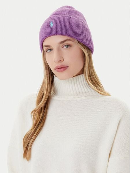 Polo Ralph Lauren Czapka 455954355010 Fioletowy. Fioletowe czapki zimowe Polo Ralph Lauren, bez wzorów, z wełny. Za 449.99 zł.