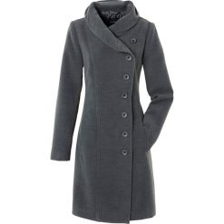 Krótki płaszcz. Szare płaszcze bonprix, bez wzorów, eleganckie, bez kaptura. Za 339.99 zł.