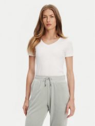 Guess T-Shirt O5RI02 KBBU1 Biały Regular Fit. Białe t-shirty Guess, xl, z aplikacjami, z bawełny, bez kołnierzyka, bez ramiączek. Za 139.99 zł.