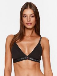 Tommy Hilfiger Biustonosz braletka UW0UW04144 Czarny. Czarne biustonosze Tommy Hilfiger, bez wzorów, z bawełny. Za 129.99 zł.