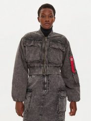 Alpha Industries Kurtka bomber 148008 Szary Regular Fit. Szare kurtki Alpha Industries, s, bez wzorów, z bawełny, bez kaptura. Za 299.99 zł.