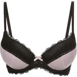 Biustonosz "push up" bonprix czarno-matowy jasnoróżowy. Biustonosze marki bonprix. Za 44.99 zł.