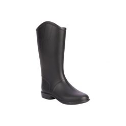 Kalosze jeździeckie BH100 czar. Czarne kalosze FOUGANZA. Za 49.99 zł.