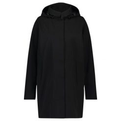 Damska kurtka przeciwdeszczowa rowerowa wodoodporna czarna. Czarne kurtki AGU, l, bez wzorów, z materiału, eleganckie, z kapturem. Za 732.45 zł.