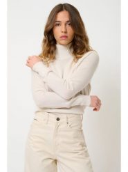 AUTHENTIC CASHMERE Kaszmirowy sweter "Eileen" w kolorze kremowym rozmiar: L. Brązowe swetry AUTHENTIC CASHMERE, na lato, l, bez wzorów, z kaszmiru, bez ramiączek. Za 369.99 zł.