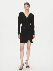 DKNY Sukienka koktajlowa DD4JI62A Czarny Slim Fit. Czarne sukienki DKNY, bez wzorów, z syntetyku, wizytowe, bez kołnierzyka, bez ramiączek. Za 409.99 zł.