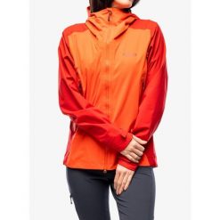 Kurtka przeciwdeszczowa damska Rab Kinetic Alpine 2.0 Jacket. Czerwone kurtki RAB, bez wzorów, bez kaptura. Za 1,029.00 zł.