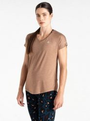 Dare 2b Koszulka sportowa "Vigilant" w kolorze jasnobrązowym rozmiar: 34. Brązowe t-shirty sportowe Dare 2b, bez wzorów, z materiału, bez ramiączek, outdoorowe. Za 34.99 zł.