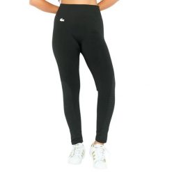 Legginsy treningowe damskie Lacoste. Czarne legginsy Lacoste, uniwersalny, bez wzorów, z materiału, na fitness i siłownię. Za 317.00 zł.