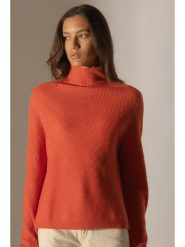 Perfect Cashmere Kaszmirowy sweter "Ruby" w kolorze pomarańczowym rozmiar: M. Pomarańczowe swetry Perfect Cashmere, m, bez wzorów, z kaszmiru, bez ramiączek. Za 474.45 zł.
