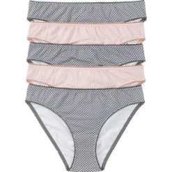 Figi (5 par) bonprix szaro-jasnoróżowy z nadrukiem. Figi marki KALENJI. Za 37.45 zł.