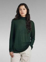 G-Star Sweter w kolorze ciemnozielonym rozmiar: M. Zielone swetry G-Star, m, bez wzorów, z lyocellu, retro, bez ramiączek. Za 105.63 zł.