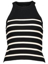 Vero Moda Top dzianinowy w kolorze czarnym rozmiar: XXL. Czarne topy Vero Moda, xxl, bez wzorów, z dzianiny, bez kołnierzyka, bez ramiączek. Za 30.92 zł.