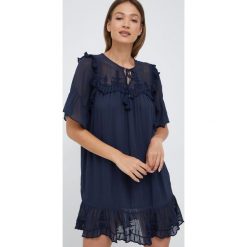 Pepe Jeans sukienka kolor czarny mini prosta. Czarne sukienki Pepe Jeans, na co dzień, m, bez wzorów, z jeansu, bez kołnierzyka, bez ramiączek, mini, proste. Za 379.99 zł.