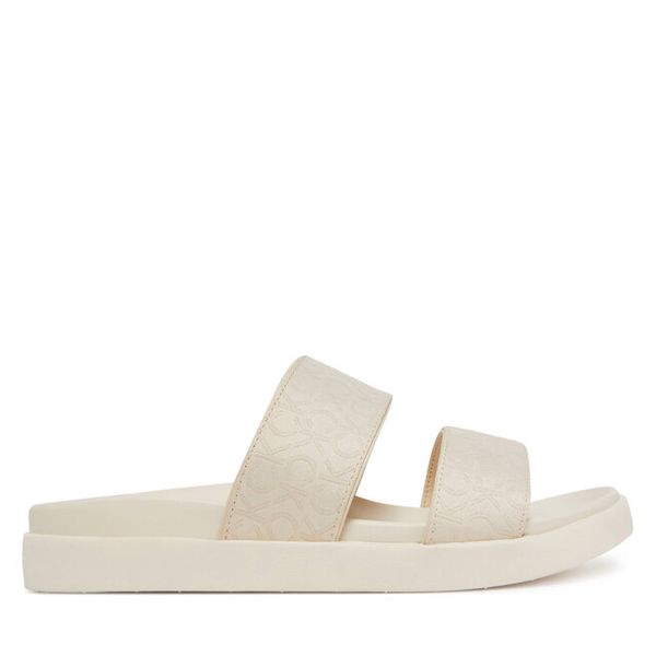 Klapki Calvin Klein. Klapki Calvin Klein, bez wzorów, bez obcasa, bez zapięcia. Za 259.99 zł.