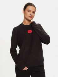 Hugo Sweter Snoozie 50523414 Czarny Regular Fit. Czarne swetry Hugo, m, bez wzorów, z syntetyku, bez ramiączek. Za 269.99 zł.