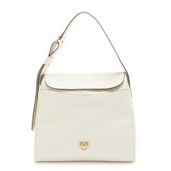 Torebka Pinko biały - skóra Torebki 1 ct Damski. Białe torebki klasyczne bez wzorów, z materiału, eleganckie, na ramię, bez dodatków. Za 1,978.99 zł.