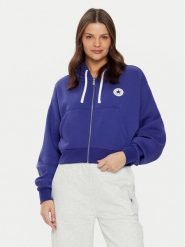 Converse Bluza Retro 10026150-A08 Niebieski Loose Fit. Niebieskie bluzy Converse, m, bez wzorów, z bawełny, bez kaptura. Za 219.99 zł.