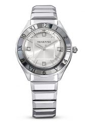 Swarovski Zegarek kwarcowy w kolorze srebrno-antracytowo-białym rozmiar: onesize. Szare, analogowe zegarki Swarovski, ze stali. Za 717.99 zł.