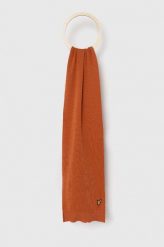 Lyle & Scott szalik kolor pomarańczowy gładki. Brązowe szaliki i kominy Lyle & Scott, bez wzorów. W wyprzedaży za 99.99 zł.