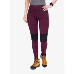 Legginsy damskie Fjallraven Abisko Trekking Tights. Fioletowe legginsy Fjällräven, bez wzorów, sportowe. Za 866.75 zł.