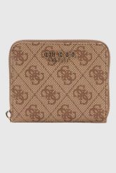 GUESS Beżowy mały portfel damski Laurel. Brązowe portfele Guess, z aplikacjami. W wyprzedaży za 157.99 zł.