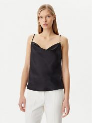 Rinascimento Top CFC0019818002 Czarny Regular Fit. Czarne topy Rinascimento, l, bez wzorów, z syntetyku, bez kołnierzyka, bez ramiączek. Za 189.99 zł.