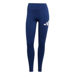 Damskie legginsy adidas Train Essentials Big Logo. Niebieskie legginsy adidas, bez wzorów, z materiału. Za 168.65 zł.
