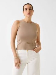 Marciano Guess Sweter 181087 Brązowy Classic Fit. Brązowe swetry Marciano Guess, l, z aplikacjami, bez ramiączek. Za 430.00 zł.