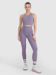 4F Legginsy treningowe szybkoschnące 4F x Anna Lewandowska - fioletowe XS. Fioletowe legginsy 4f, bez wzorów, z dzianiny, eleganckie. Za 149.99 zł.