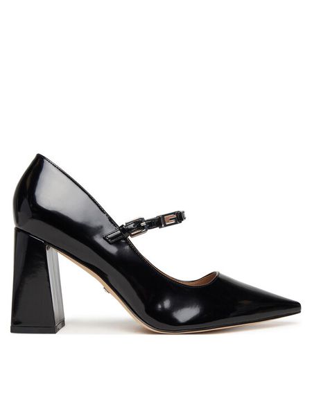 Guess Czółenka FLPRR2 PAF08 Czarny. Czarne czółenka Guess, z aplikacjami, ze skóry, bez obcasa, bez zapięcia. Za 505.99 zł.