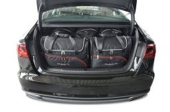 Torby Do Bagażnika Audi A6 Limousine 2011-2017 5Szt Kjust. Czarne torby podróżne KJUST, bez wzorów, z kauczuku. Za 1,617.00 zł.