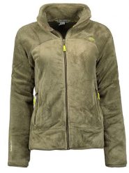 Geographical Norway Kurtka polarowa "Upaline" w kolorze oliwkowym rozmiar: S. Brązowe kurtki Geographical Norway, s, bez wzorów, z polaru, bez kaptura. Za 86.99 zł.