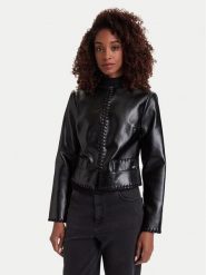 Guess Kurtka z imitacji skóry W6YL32 W3173 Czarny Regular Fit. Czarne kurtki Guess, m, z aplikacjami, ze skóry, bez kaptura. Za 694.99 zł.