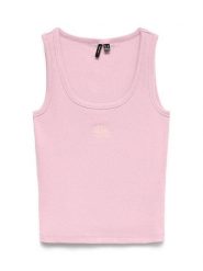 Vero Moda Top w kolorze jasnoróżowym rozmiar: L. Różowe topy Vero Moda, l, bez wzorów, z bawełny, bez kołnierzyka, bez ramiączek. Za 68.95 zł.