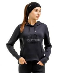 Bluza jeździecka Lumina Equus. Czarne bluzy z kapturem EQUUS BRAND, l, bez wzorów, bez kaptura, na fitness i siłownię. Za 189.00 zł.