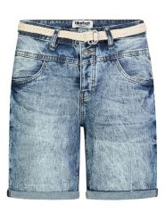 Sublevel Bermudy dżinsowe w kolorze niebieskim rozmiar: XS. Niebieskie szorty Sublevel, z aplikacjami, ze skóry. Za 113.99 zł.