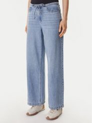 DKNY Jeansy DJ6G4184 Niebieski Wide Leg. Niebieskie jeansy DKNY, m, bez wzorów, z bawełny. Za 439.99 zł.