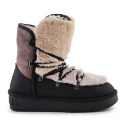 Buty D.Franklin Nordic Trk Fur DFSH370012 czarne. Czarne śniegowce bez wzorów, z futra, bez zapięcia. Za 345.55 zł.