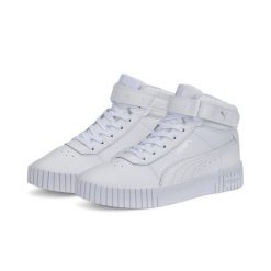 Buty damskie sportowe Puma CARINA 2.0 MID. Białe buty treningowe Puma, bez wzorów, z gumy, bez zapięcia, trekkingowe. Za 199.00 zł.